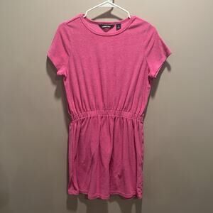 Lands End Women's Pink Terry Cloth Beach Pool Cover Up L Bright Comfort Casual